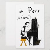je taime Paris Briefpapier (Vorne/Hinten)