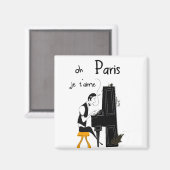 je taime Paris Magnet (Vorderseite/Rückseite)