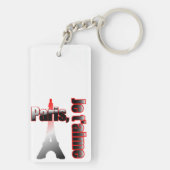 Je t'aime Paris mit dem Eiffelturm Schlüsselanhänger (Rückseite)