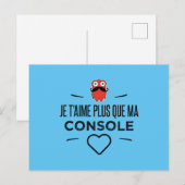 Je taime plus que ma console postkarte (Vorne/Hinten)