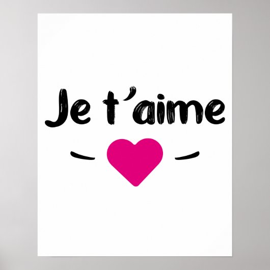 Je taime poster (Vorne)