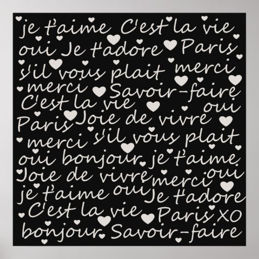 Je t'aime poster (Vorne)