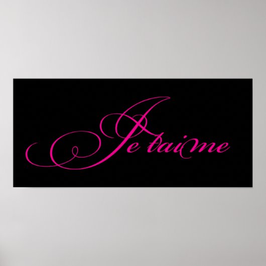 Je taime Poster/Print Poster (Vorne)