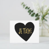Je T'aime Postkarte (Stehend Vorderseite)