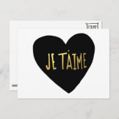 Je T'aime Postkarte (Vorne/Hinten)