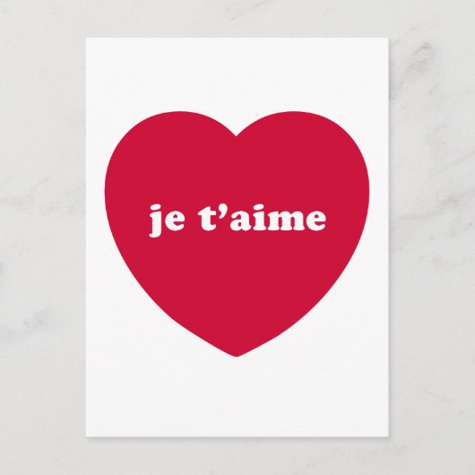 JE T'AIME POSTKARTE (Vorderseite)