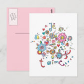 Je T'Aime Postkarte (Vorne/Hinten)