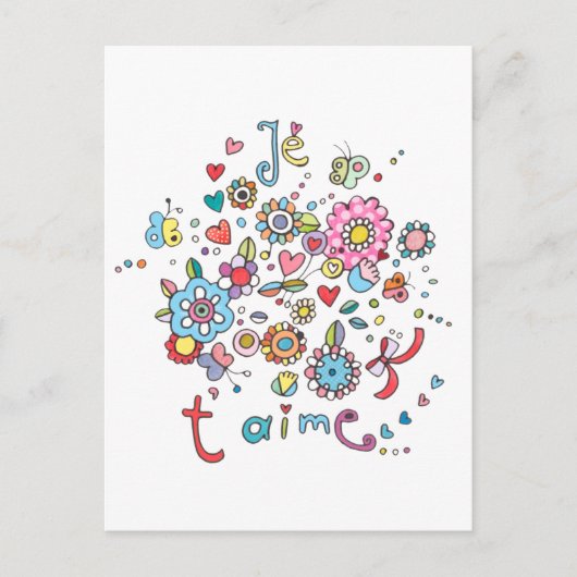 Je T'Aime Postkarte (Vorderseite)