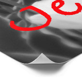 Je taime Red Tulip Print Poster (Ecke)