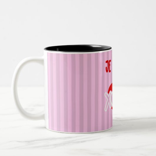 Je T'aime Zweifarbige Tasse (Links)