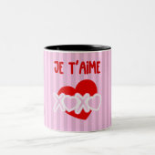 Je T'aime Zweifarbige Tasse (Mittel)