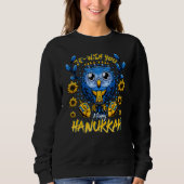 Je wünscht dir ein glückliches Hanukkah Menorah Ow Sweatshirt (Vorderseite)