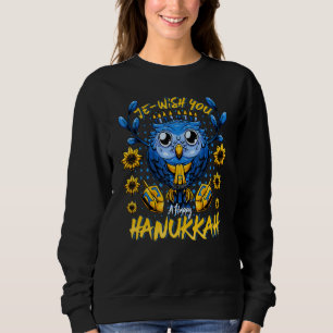 Je wünscht dir ein glückliches Hanukkah Menorah Ow Sweatshirt