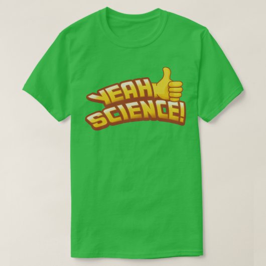 JEAH WISSENSCHAFT stockt auf T-Shirt (Design vorne)