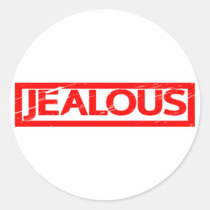 Jealous Briefmarke Runder Aufkleber