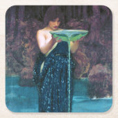 Jealous Circe, John William Waterhouse Rechteckiger Pappuntersetzer (Vorderseite)