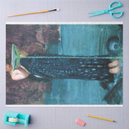 Jealous Circe, John William Waterhouse Seidenpapier (Basteln)