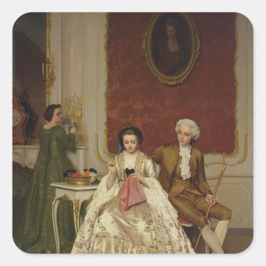 Jealousy, 1861 quadratischer aufkleber (Vorderseite)
