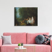 Jean-Antoine Watteau - Ansammlung Pastoral Leinwanddruck (Insitu (Wohnzimmer))