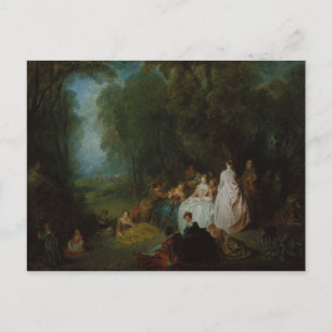 Jean-Antoine Watteau - Ansammlung Pastoral Postkarte