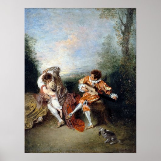 Jean-Antoine Watteau La Surprise Poster (Vorne)