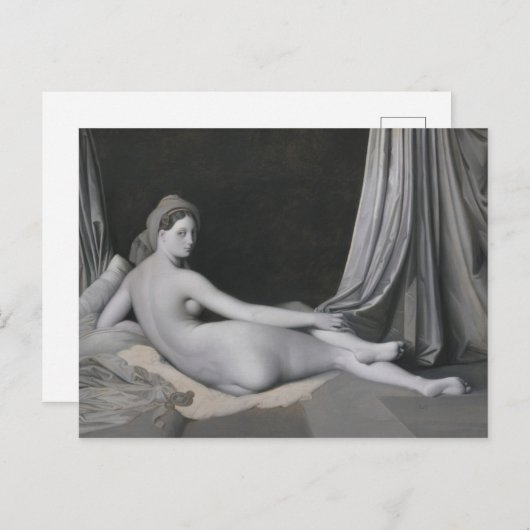 Jean Auguste Dominique Ingres | Odalisque in Grisa Postkarte (Vorne/Hinten)
