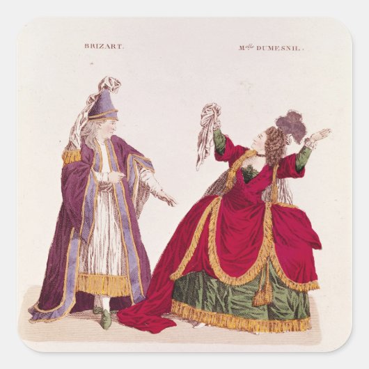 Jean-Baptiste Brizard in der Rolle von Joad Quadratischer Aufkleber (Vorderseite)