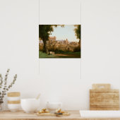 Jean-Baptiste-Camille Corot - Aussicht von den Fra Poster (Küche)