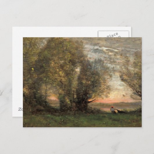 Jean-Baptiste-Camille Corot - Der Fischer Postkarte (Vorne/Hinten)