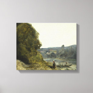 Jean-Baptiste-Camille Corot - Die Abreise Leinwanddruck