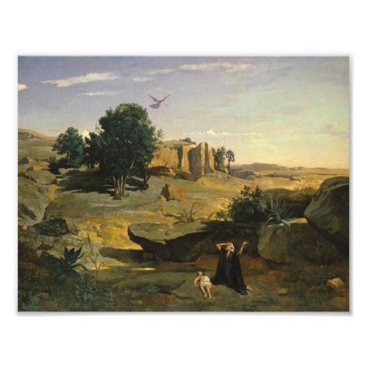 Jean-Baptiste-Camille Corot - Hagar Fotodruck (Vorne)