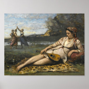 Jean-Baptiste-Camille Corot - Junge Frauen von Spa Poster