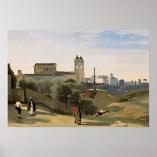 Jean-Baptiste-Camille Corot - Monte Pincio, Rom Poster