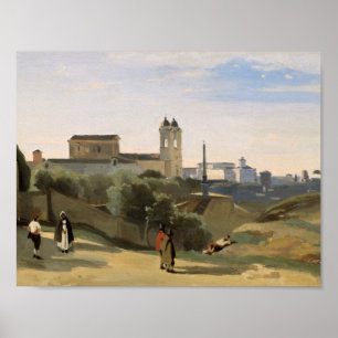 Jean-Baptiste-Camille Corot - Monte Pincio, Rom Poster