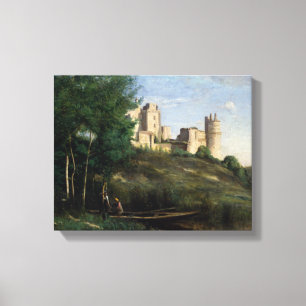 Jean-Baptiste-Camille Corot - Ruinen des Schlosses Leinwanddruck