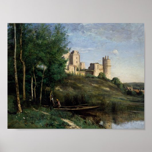 Jean-Baptiste-Camille Corot - Ruinen des Schlosses Poster (Vorne)