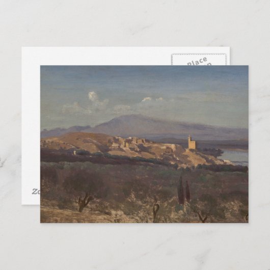 Jean-Baptiste-Camille Corot-Villeneuve-les-Avignon Postkarte (Vorne/Hinten)