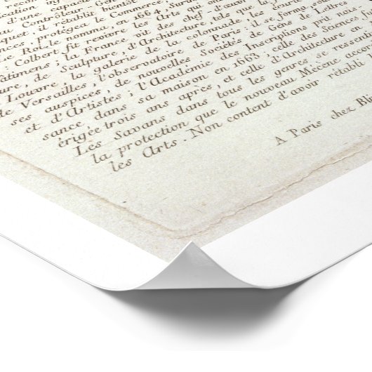 Jean Baptiste Colbert (1619-83) stellt die Karte v Poster (Ecke)