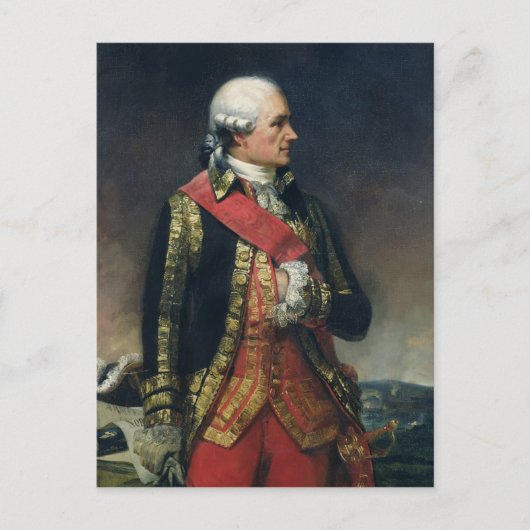 Jean-Baptiste de Vimeur Graf von Rochambeau Postkarte (Vorderseite)