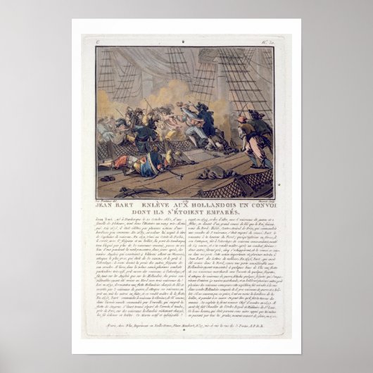 Jean Bart (1651-1702), französischer Marinekommand Poster (Vorne)