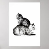 Jean Bernard's two cats combination Poster (Vorne)