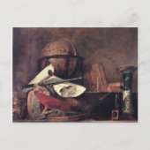 Jean Chardin - Die Attribute der Wissenschaften Postkarte (Vorderseite)