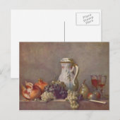 Jean Chardin - Stillleben mit Porzellanteapot Postkarte (Vorne/Hinten)