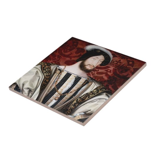 Jean Clouet - Francois I, König von Frankreich Fliese (Seite)