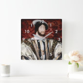 Jean Clouet - Francois I, König von Frankreich Quadratische Wanduhr (Zuhause)