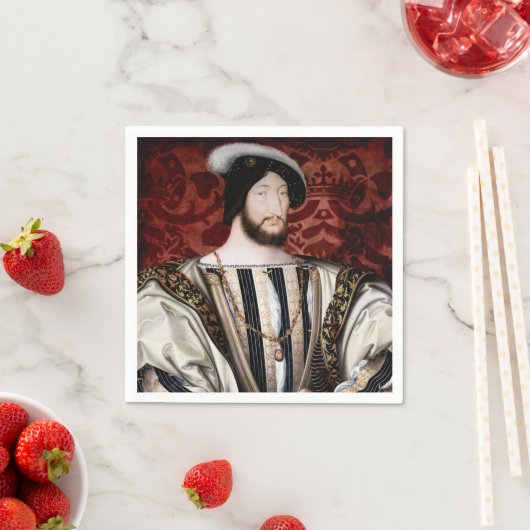 Jean Clouet - Francois I, König von Frankreich Serviette (Beispiel)