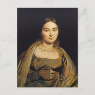 Jean Dominique Ingres - Portrait von Madame Ingres Postkarte