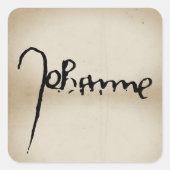 Jean d'Orléans Jeanne d'Arc Saint Johan – shabby Quadratischer Aufkleber (Vorderseite)