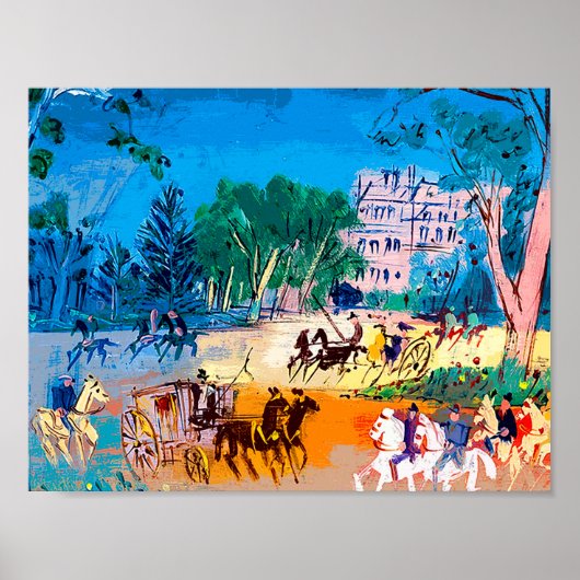 Jean Dufy Bois de Boulogne Poster (Vorne)