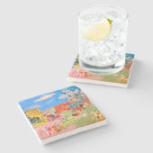 Jean Dufy Horsemen Stone Untersetzer (Seitenansicht)